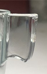 Close-up of a glass handle